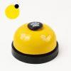 Pet Toy Training Called Dinner Small Bell Footprint Ring Dog Toys For Teddy Puppy Pet Call - Yellow