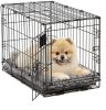 Dog Plush Bed Comfortable Crate Bed Washable Bed Kennel Pad Fit for Pet Cage - Gray - XS