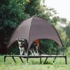 Elevated Pet Dog Bed Tent with Canopy, Pet Puppy Bed Outdoor Tent House, Breathable Portable Dog Cushion with Sun Canopy Double-Layer Camp Tent - Medi