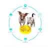 Dog Puzzle Toys Slow Feeder Interactive Increase Puppy IQ Food Dispenser Slowly Eating NonSlip Bowl Pet Cat Dogs Training Game - Blue