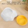 Egg-shaped Pet Bowl Drinking Water Single Bowl Double Bowl Dog Bowls Cute Pet Feeding Bowl Egg Yolk Shaped Food And Water Elevated Bowl Feeder - Sibgl