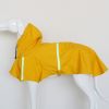 large and small dog raincoat cloak type reflective strip pet raincoat windproof rainproof dog hooded raincoat - yellow - 3XL (14-24kg)