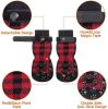 Chrismas Anti-Slip Dog Socks; Waterproof Paw Protectors with Reflective Straps Traction Control for Indoor & Outdoor Wear; 4pcs - Black dog claw - S (