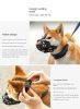 Dog Muzzle Dogs; Prevents Chewing and Biting; Basket Allows Panting and Drinking-Comfortable; Humane; Adjustable; With light reflection - Reflective t