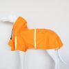 large and small dog raincoat cloak type reflective strip pet raincoat windproof rainproof dog hooded raincoat - Orange - 5XL(33-50 kg)