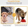 Stainless Steel Dog Bowl Pets Hanging Food Bowl Detachable Pet Cage Food Water Bowl with Clamp Holder - S