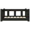 Dog Bed Black 25.8"x19.9"x11" Solid Wood Pine - Black