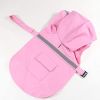 Dog Raincoats for Large Dogs with Reflective Strip Hoodie; Rain Poncho Jacket for Dogs - D4-Pink - [S]