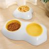 Egg-shaped Pet Bowl Drinking Water Single Bowl Double Bowl Dog Bowls Cute Pet Feeding Bowl Egg Yolk Shaped Food And Water Elevated Bowl Feeder - Sibgl