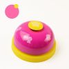 Pet Toy Training Called Dinner Small Bell Footprint Ring Dog Toys For Teddy Puppy Pet Call - Rose Red