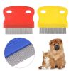 1 Pcs Stainless Steel Dog Eye Clean Care Comb Portable Pet Removing Tear Marks Comb Pet Grooming Comb Flea Removal Comb for Cat Dog - as the picture -