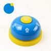 Pet Toy Training Called Dinner Small Bell Footprint Ring Dog Toys For Teddy Puppy Pet Call - Blue